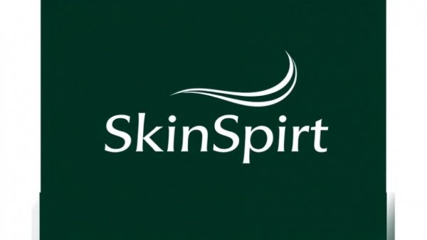 Elegant SkinSpirit logo on dark background.