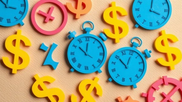 Business growth capital concept with paper dollar and clocks.