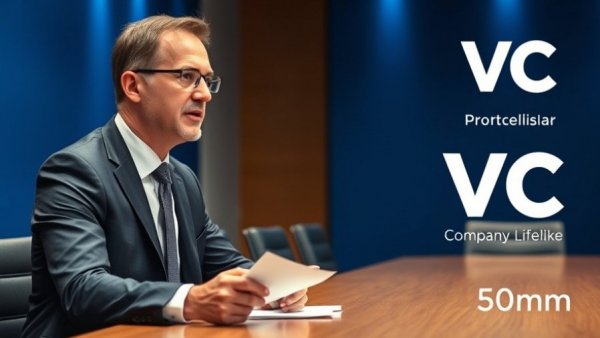 Korea Venture Capital Leadership conference speaker in suit with logos.