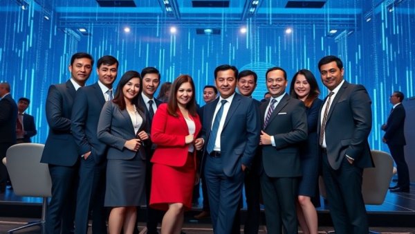 Professionals at Korea Mother Fund AI Investment Forum pose on stage.