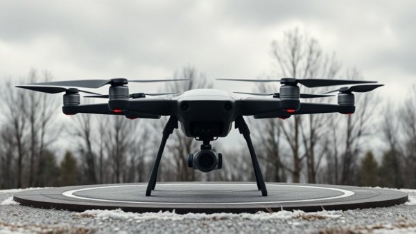 Drone on helipad in Finland showcasing food delivery innovation.
