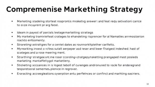 Marketing strategy list presentation slide for 2026 marketing budget, includes six strategies with descriptions.
