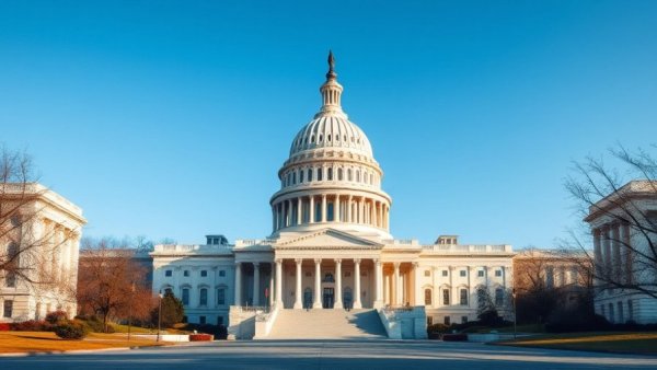 Stately US Capitol under clear blue skies, related to Energy Choice Act impact on homeowners.