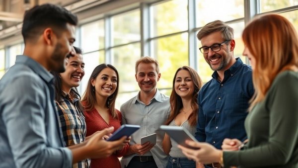 Diverse team discussing solutions, capturing overcoming challenges in tech startups.