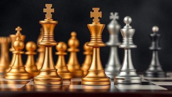 Strategic chess setup symbolizing strategy in creating a business plan.