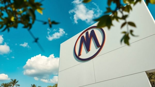 Meta logo sign under clear sky, Meta stock price projection concept