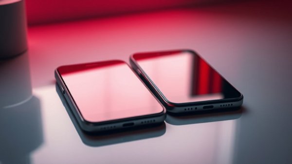 Innovations in mobile technology showcased by two sleek modern smartphones.