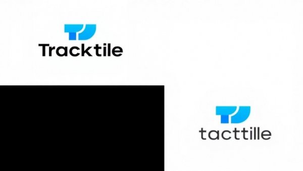 Logo featuring blue geometric shapes with 'Tracktile' text in black.