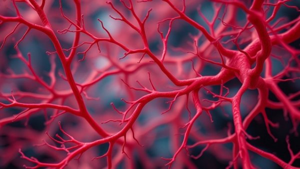 Close-up of neural networks in vibrant red, ultrasound brain imaging concept.