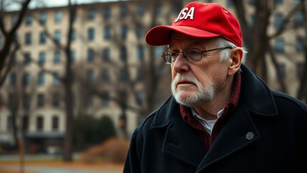 Trump tariffs impact on US farmers discussion image with man outdoors