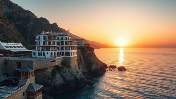 Trevarefabrikken Hotel Transformation captures coastal and mountainous scenery.