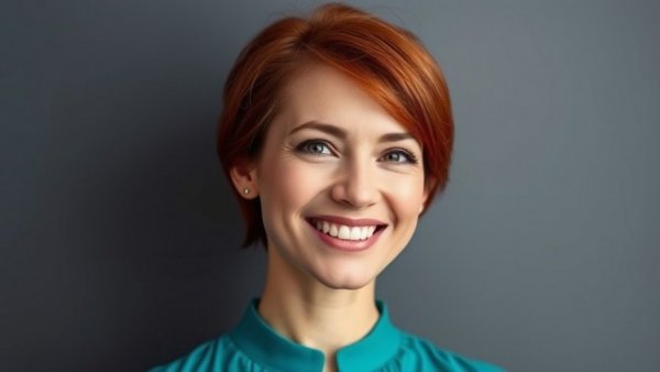 Smiling woman in teal blouse, Everything Jane Austen