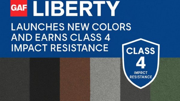 GAF LIBERTY Launches New Colors and Earns Class 4 Impact Resistance
