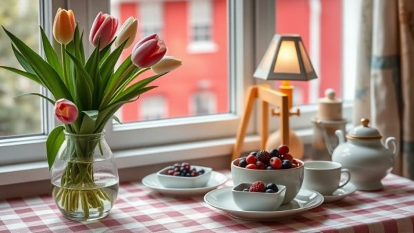 Copenhagen holiday markets inspiration: cozy breakfast nook with view.