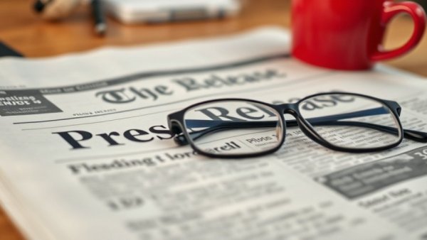 Press release newspaper with coffee cup, RebateManager.ai HVAC Savings