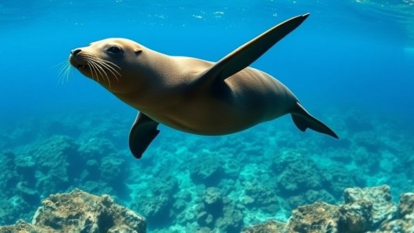 Playful sea lion in Cabo's clear waters, Cabo travel.