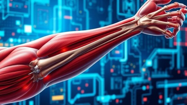 3D bioprinting skin models illustrated as a detailed human arm anatomy.