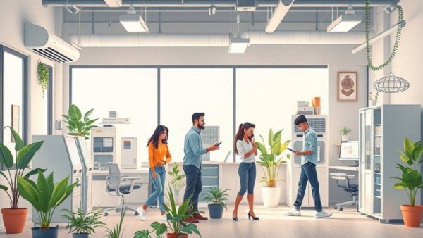 Managing workforce in HVAC business with digital tools and teamwork.