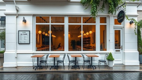 Bautier guest apartments Brussels facade with cafe seating.