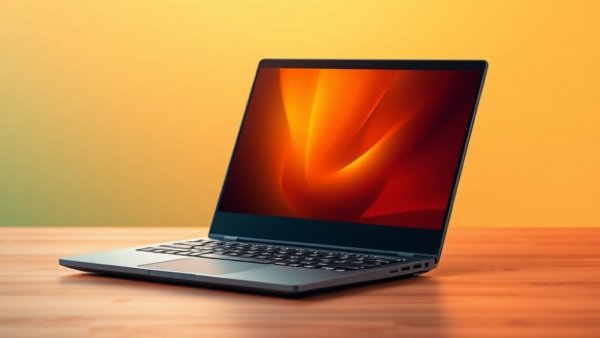 Stylish Lenovo Yoga Pro 9i with glowing display, green gradient background.