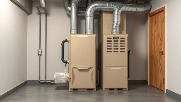 Modern furnace in a basement for heating, when to replace furnace guidance.