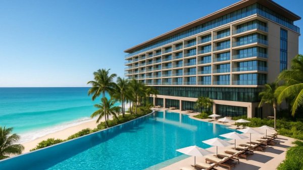 Luxurious beachfront hotels in Los Cabos with infinity pool