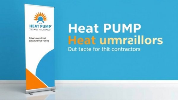 Promotional banner highlighting heat pump adoption for contractors.