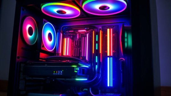 RGB-lit PC interior highlighting rising PC component prices.