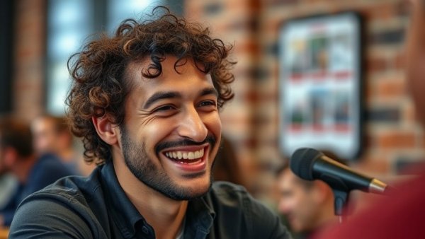 Expressive man discussing 'Are Skittles Healthy Now' topic.