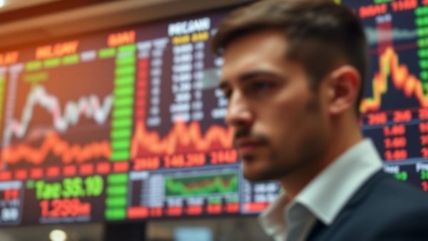 Stock market display with financial data, concept for crypto investment flow 2025.