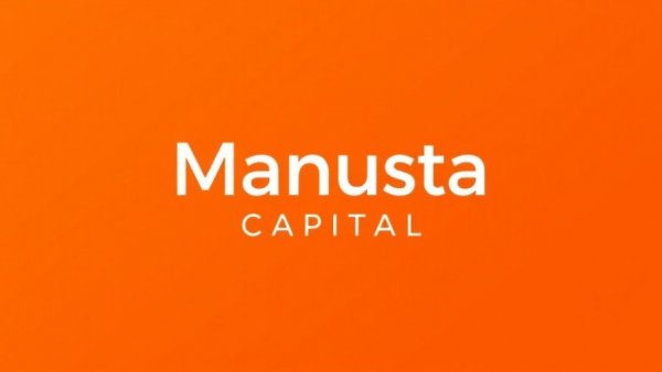 Logo of Mangusta Capital on an orange background, related to AI startup investment in Korea.