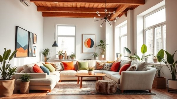 Combining apartments for more living space with stylish decor.