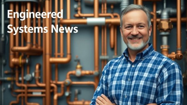 Decarbonizing Defense with 4-Pipe HVAC Conversion, smiling man in front of copper pipes