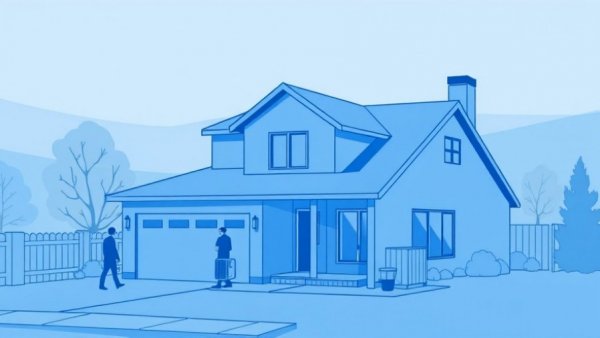 Illustration of a suburban house with HVAC company contact, emphasizing choosing locally owned and family operated businesses.