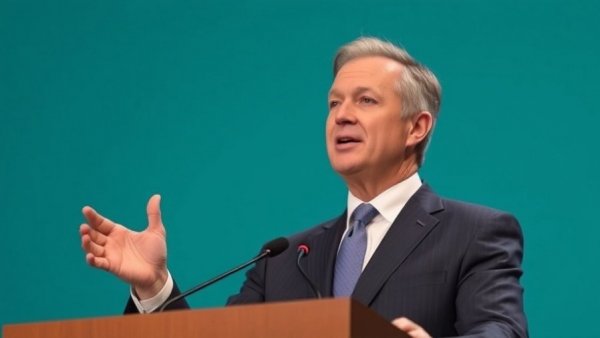 Professional speaker discussing business growth capital at a conference.