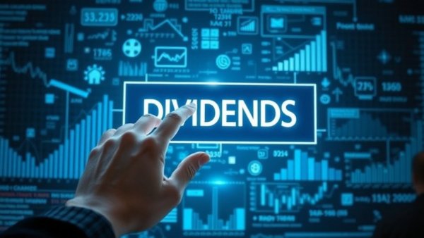 Futuristic display showing dividend investing strategies visuals.