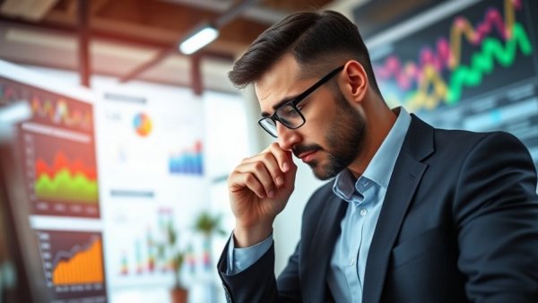 Professional analyzing data on digital screens, office setting, Microsoft AI Cloud Deal.