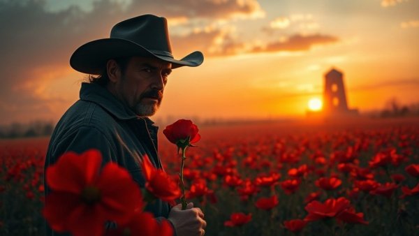 Mysterious cowboy from Stephen King's Dark Tower series illustration.