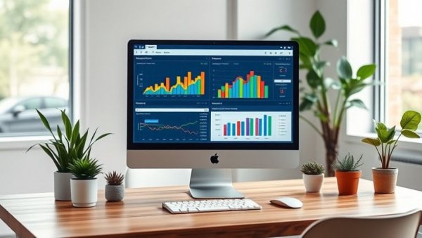Computer on desk showing accounting software interface for best small business accounting software.