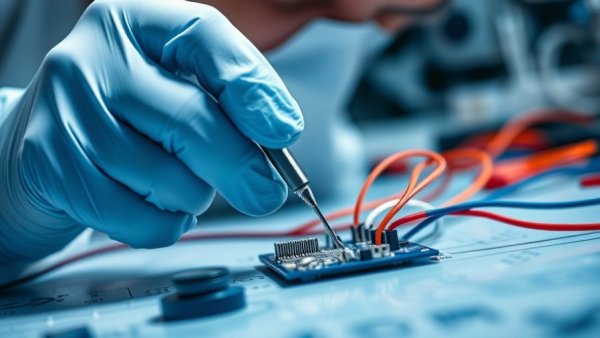 Precision assembly of circuit board, ASML stock surge forecast context.