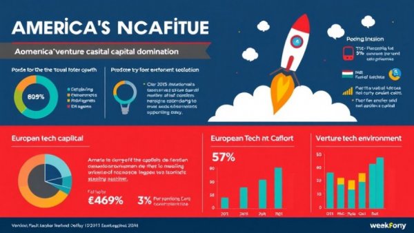 Infographic on America's venture capital dominance in tech sector.