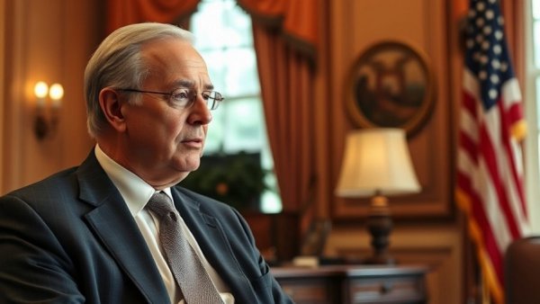 A distinguished older man discussing shipbuilding industry challenges.