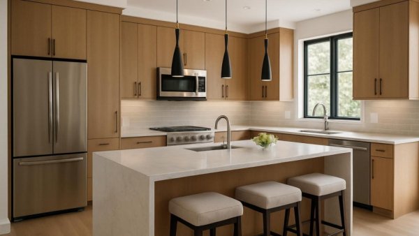 Upscale kitchen remodeling in Houston with modern design elements.