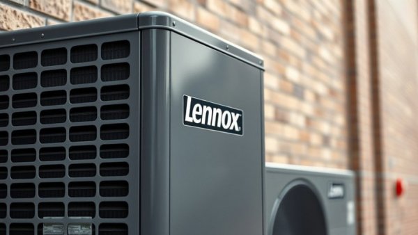 Close-up view of Lennox HVAC unit, showcasing future outlook 2026.
