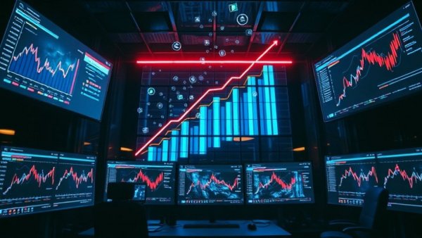 Futuristic workspace showing data analytics, suggesting harnessing user-generated content.