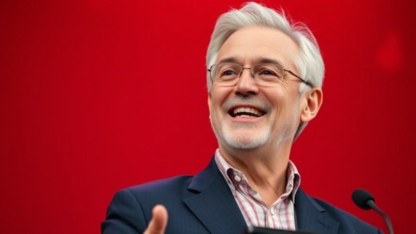 Confident speaker addressing audience, symbolizing business growth capital.