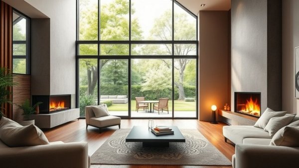 Modern living room in cold weather risk zones for homeowners