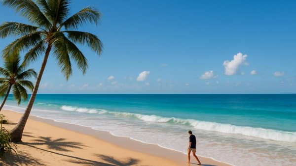 Sunny Cabo San Lucas beach scene emphasizing safety.