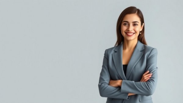 Smiling professional woman, relevant to muscle-centric medicine.