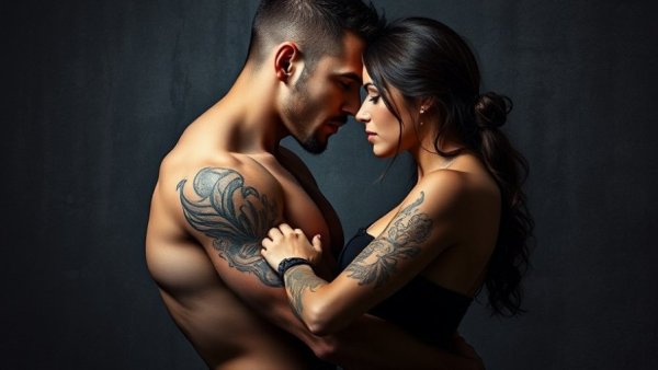 Blue's Downfall love story intense embrace cover.